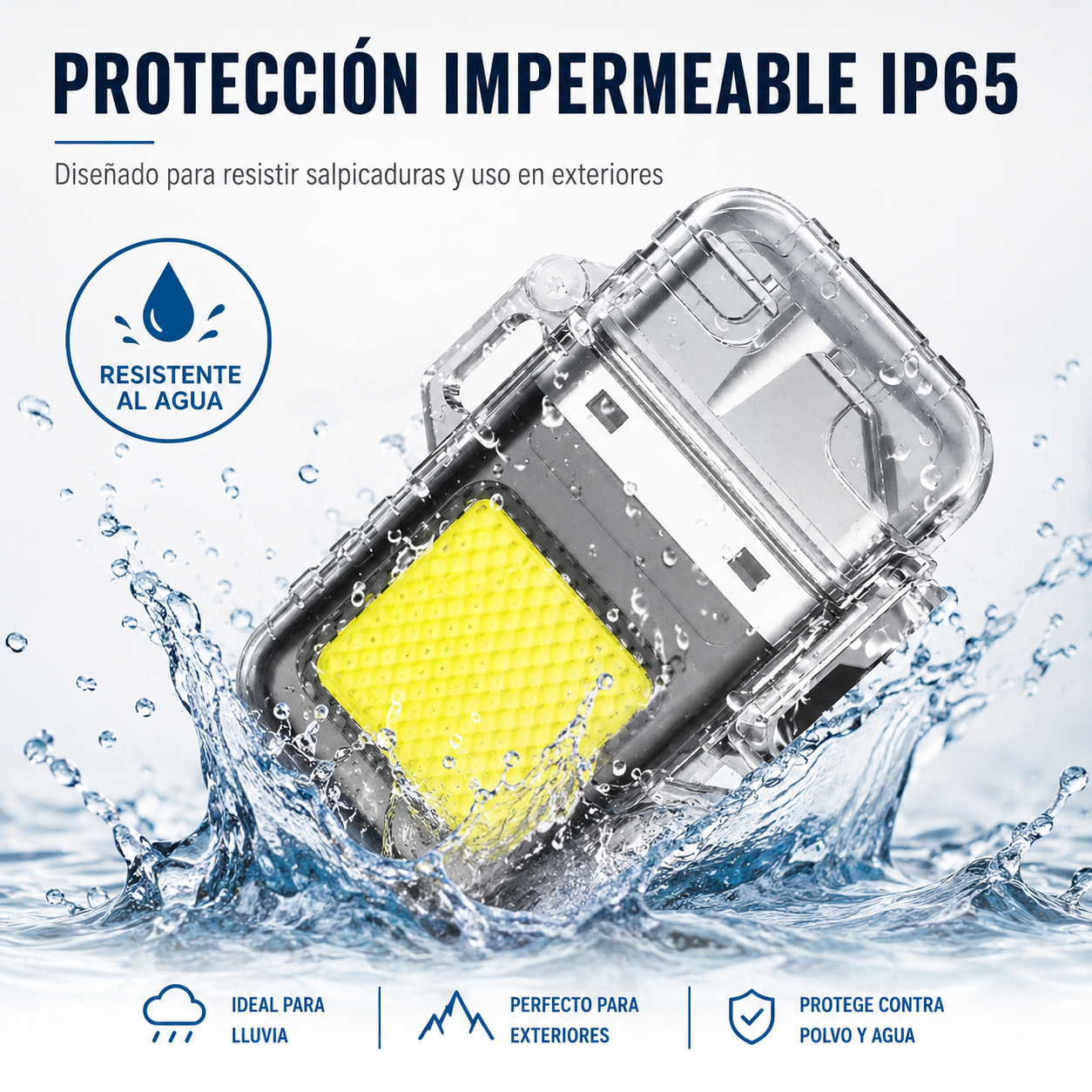 Encendedor Metálico Recargable con Linterna LED y Resistente al Agua