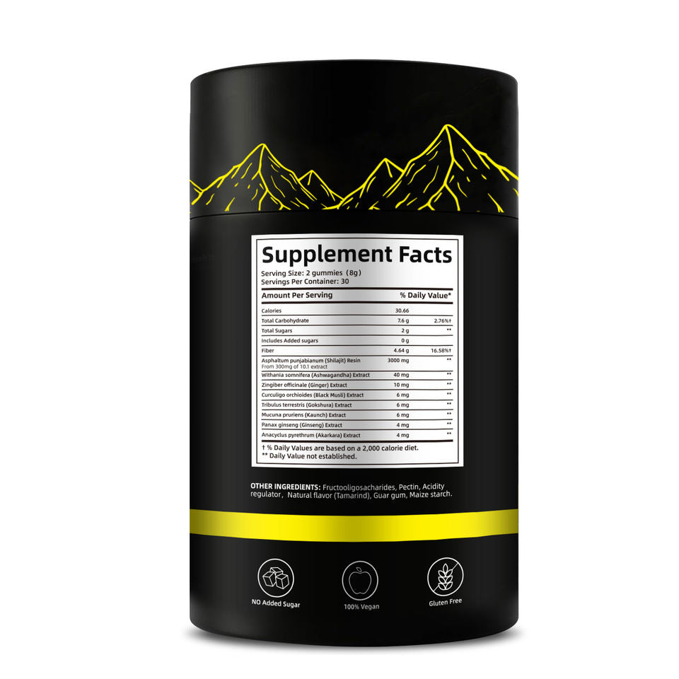 Información del frasco Shilajit Gold