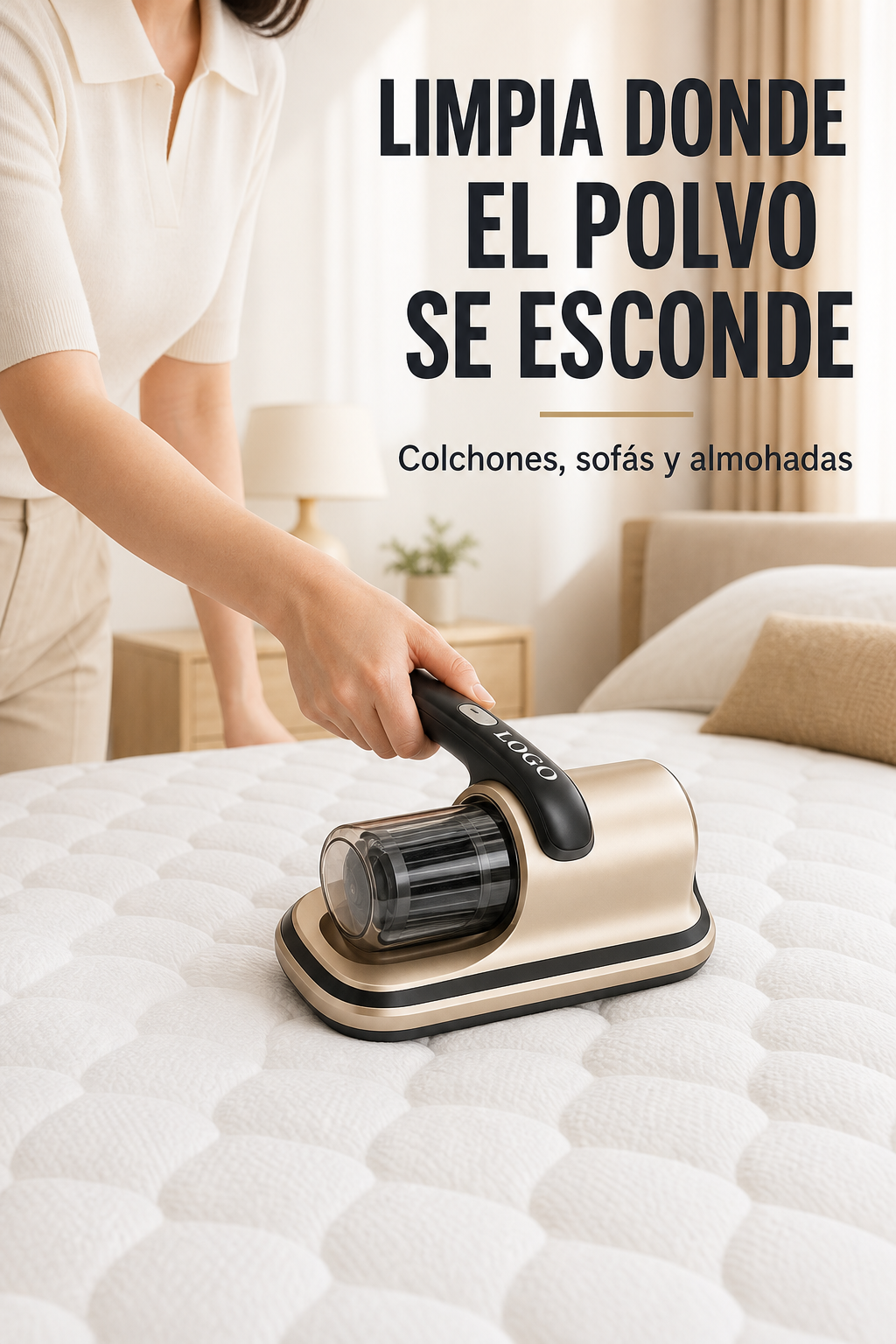 LimpiaColchón Pro™ – Aspiradora Inalámbrica para Colchones y Sofás