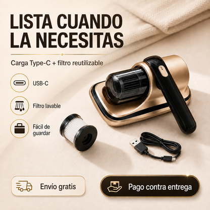 LimpiaColchón Pro™ – Aspiradora Inalámbrica para Colchones y Sofás
