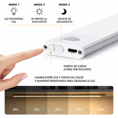 Luz Ambiental Inteligente – Se Enciende al Detectar Movimiento