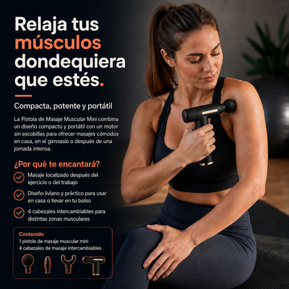 Pistola de Masaje Muscular Portátil