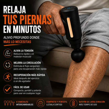 Pistola de Masaje Muscular Portátil