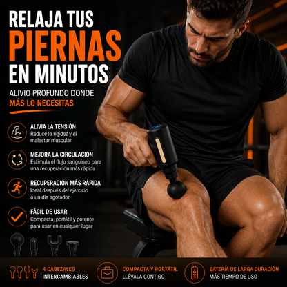 Pistola de Masaje Muscular Portátil