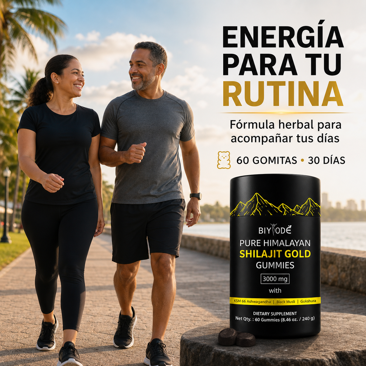 Gomitas Shilajit Gold del Himalaya 3000 mg – 60 unidades