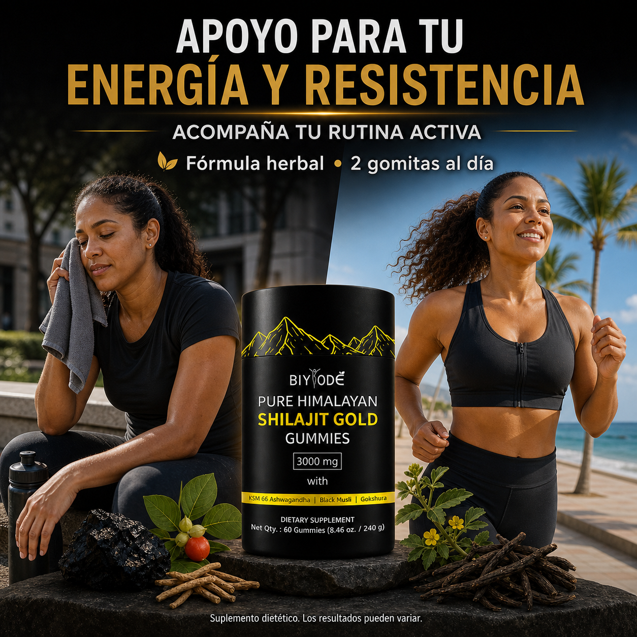 Gomitas Shilajit Gold del Himalaya 3000 mg – 60 unidades