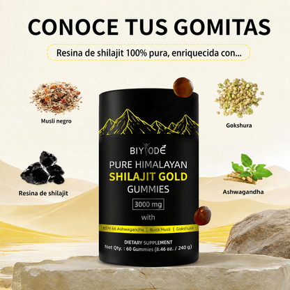 Gomitas Shilajit Gold del Himalaya 3000 mg – 60 unidades