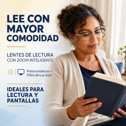 Lentes de Lectura Fotocromáticos con zoom inteligente