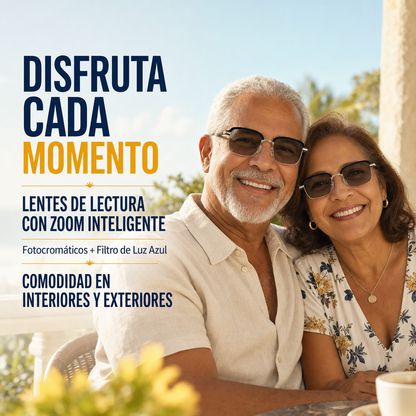Lentes de Lectura Fotocromáticos con zoom inteligente