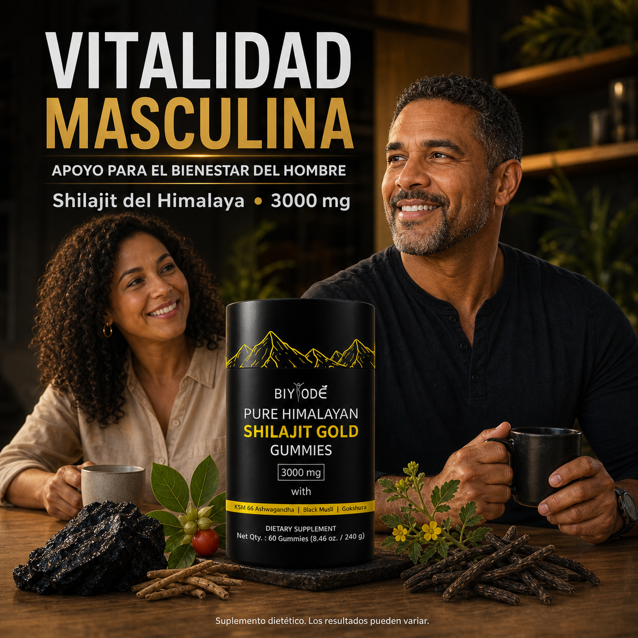 Gomitas Shilajit Gold del Himalaya 3000 mg – 60 unidades