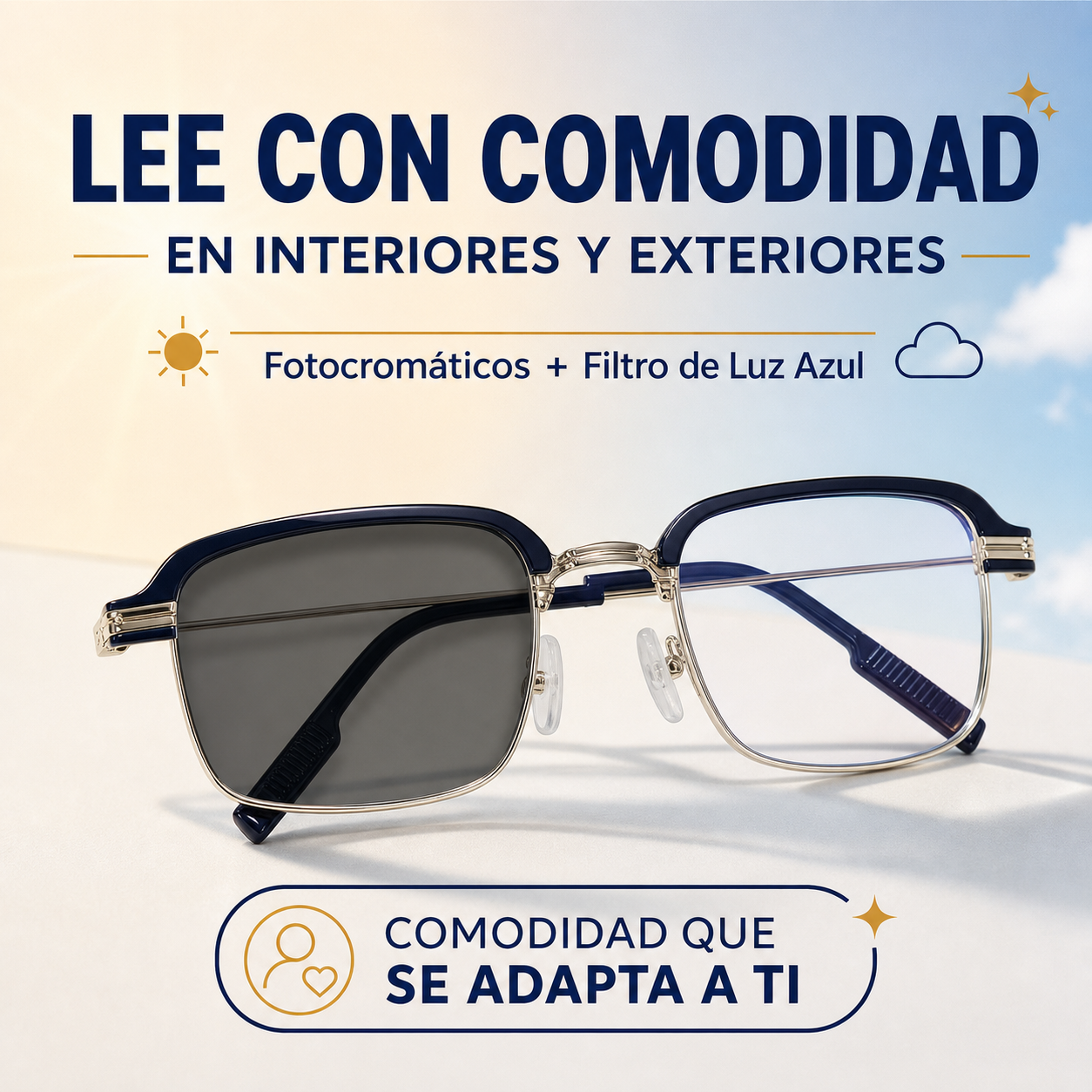 Lentes de Lectura Fotocromáticos con zoom inteligente
