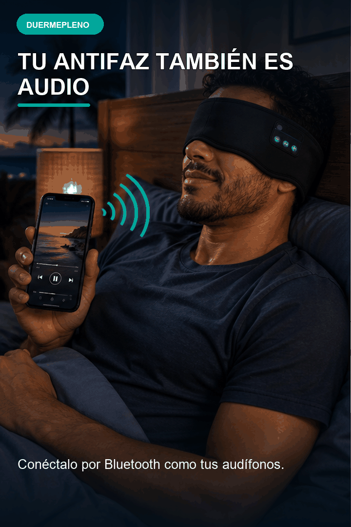 DuermePleno funciona como audio Bluetooth con bocinas planas