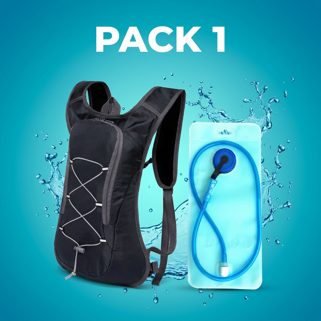 Oferta Pack 1 – una mochila de hidratación con bolsa de agua de 2L